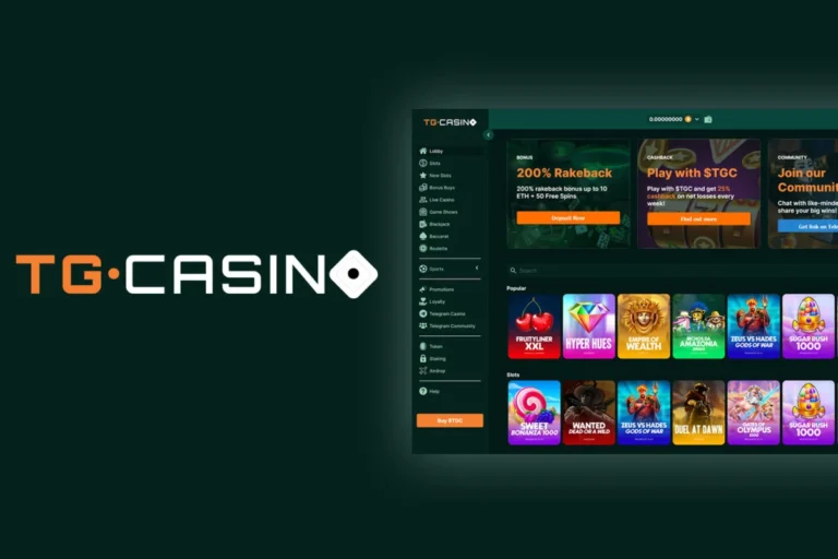Die Homepage von Telegram Casino