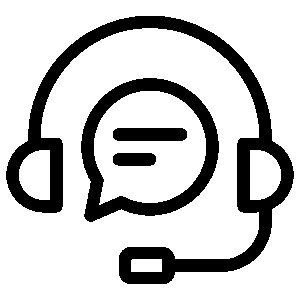 Eine Text-Nachricht mit einem Headset