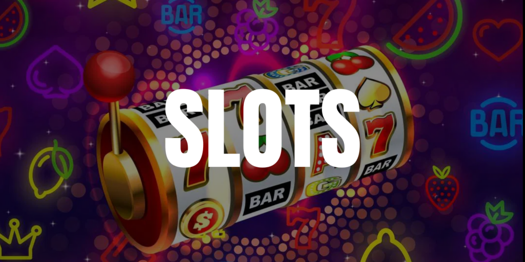 Slotmaschine mit bunten Symbolen