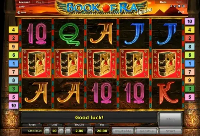 Screenshot Book of Ra Deluxe Greentube