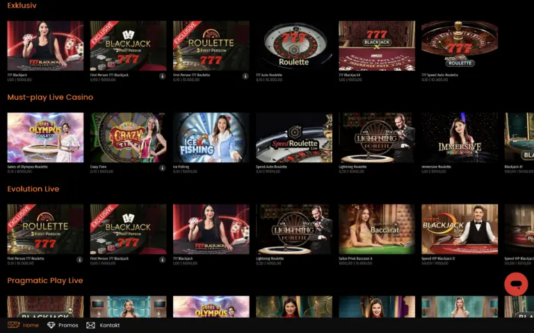 Casino777 – Schweizer Online Casino Vorschau