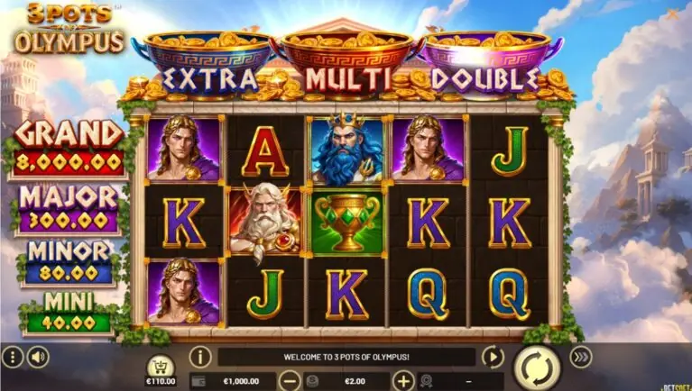 3 Pots of Olympus Slot Screenshot – Casinorating Testbericht