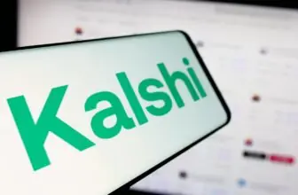 Smartphone mit dem Logo der Prognosebörse Kalshi