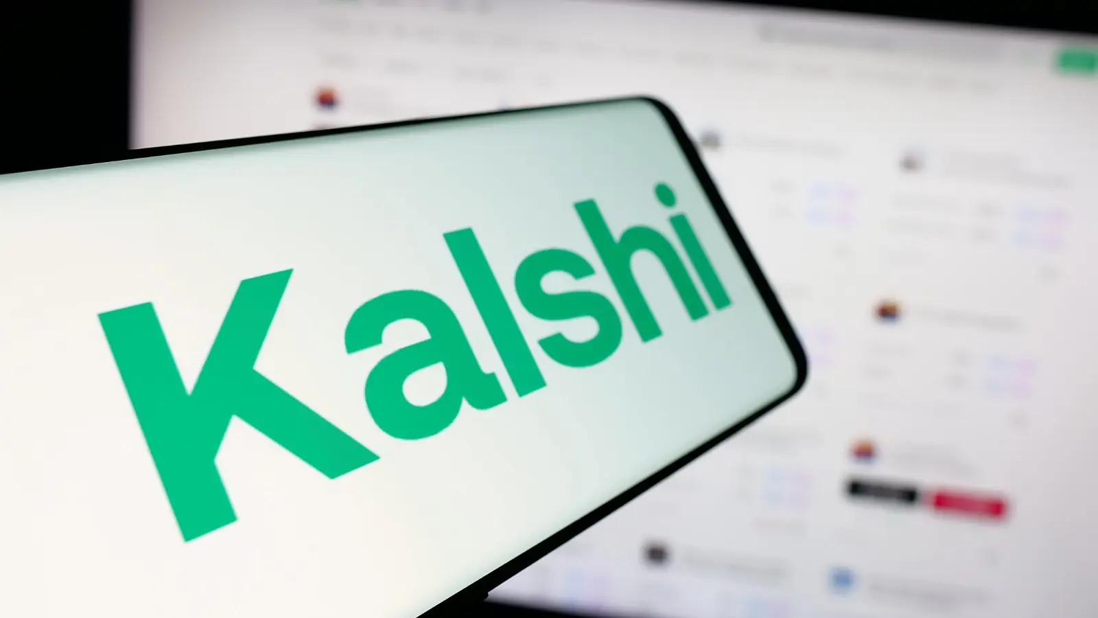 Kalshi unter Druck: Nevada und Kalifornien klagen 1 Smartphone mit dem Logo der Prognosebörse Kalshi