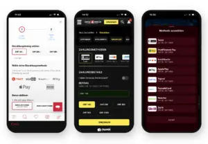 Zahlungsmethoden in den Schweizer Casinos Jackpots, Swiss4win und mycasino. Abgebildet sind Apple Pay, Twint, Visa, Paysafe, Skrill, Neteller, Paysafecard, Postfinance.
